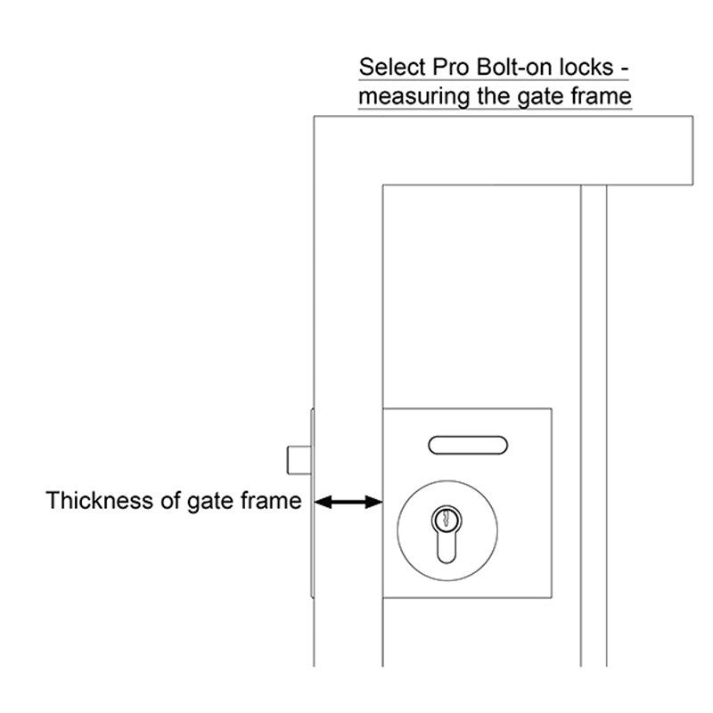 bolt-on deadlock - no handle 10-30 mm gates - ASD Trade Direct