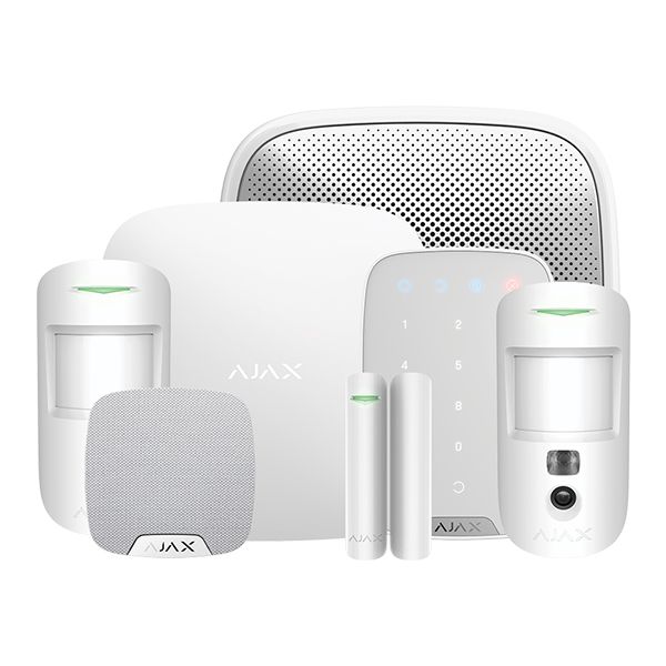 Ajax: Kit 3 Cam House with keypad (8PD) white - ASD Trade Direct