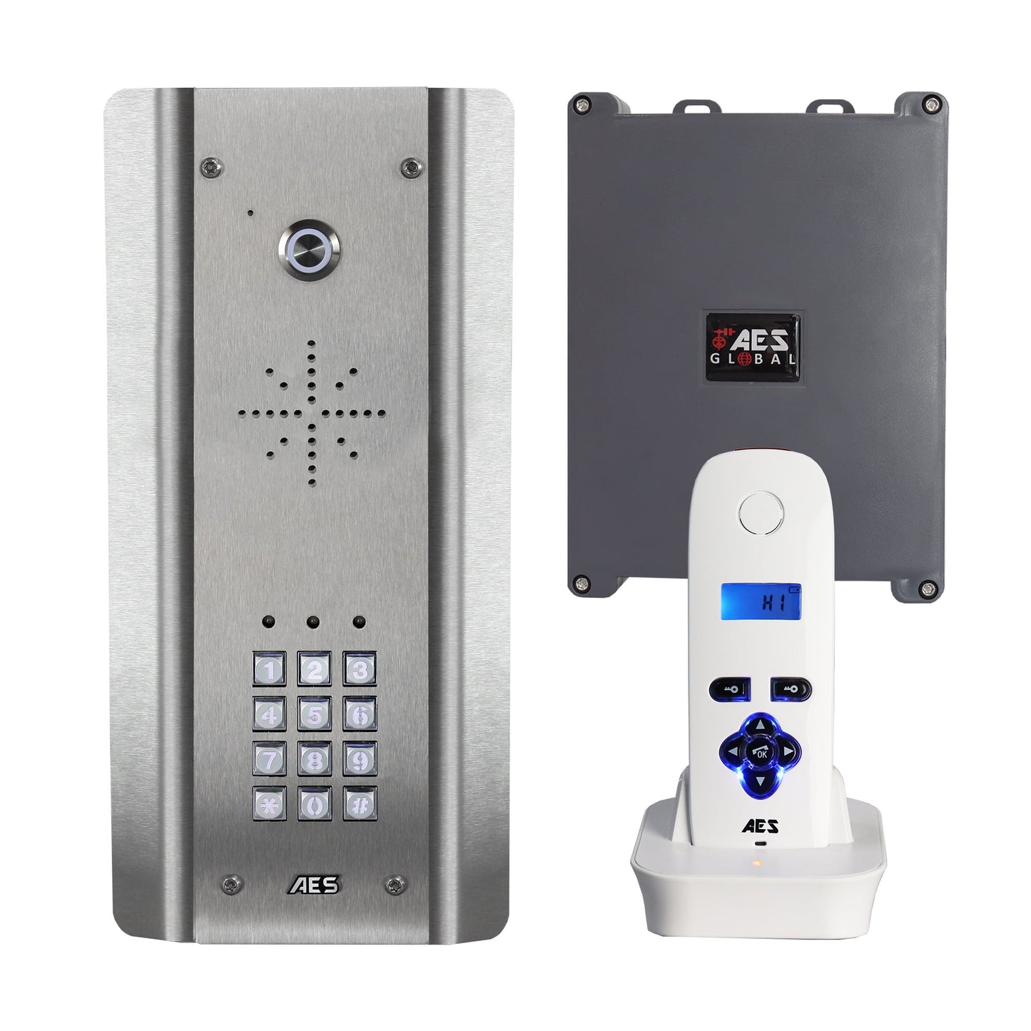 AES: 603 DECT Wireless Intercom Stainless Steel Callpoint (Keypad) - ASD Trade Direct