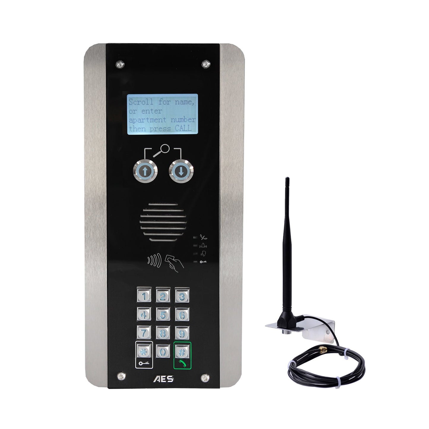 AES: Cellular Multi-Apartment Classic in Flush Black Prox Keypad - ASD Trade Direct
