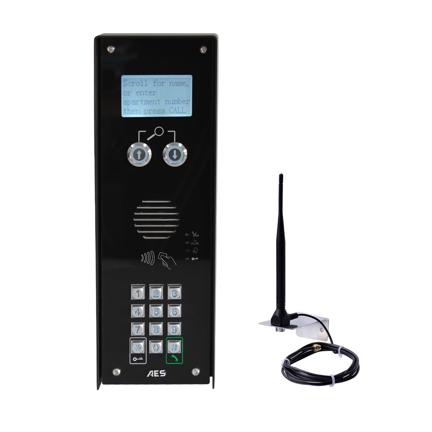 AES: Cellular Multi-Apartment Classic in Imperial Black Prox Keypad - ASD Trade Direct