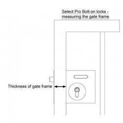 bolt-on deadlock - no handle 40-60 mm gates - ASD Trade Direct